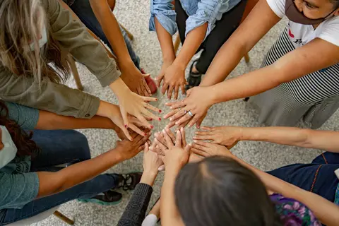 Community non-profit team meeting